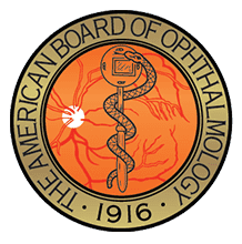 The American Board of Ophthalmology membership badge for Dr. Baljeet Purewal