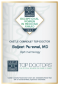 Castle Connolly Exceptional Women in Medicine Award 2020 for Dr. Baljeet K Purewal, Ophthalmology